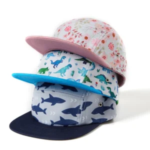 Floral Cotton Infant Hat 5 Panel Caps