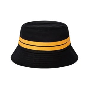 OEM Outdoor Fishing Yellow Striped Bucket Hat Custom Embroidery Sun Protection Bucket Cap