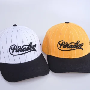 High Quality Vintage Common Streetwear Adjustable 3D Puff Embroidered Striped Snapback Homme Baseball Sports Cap