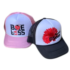 HN0002R Plain Blank Baseball Cap Foam Mesh Trucker Hat Custom Embroidery