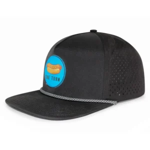 HS46 Custom Structured Waterproof Laser Hat Golf Custom Dad Cap Rubber Pvc Patch Premium Baseball Perforated Golf Fishing Hat