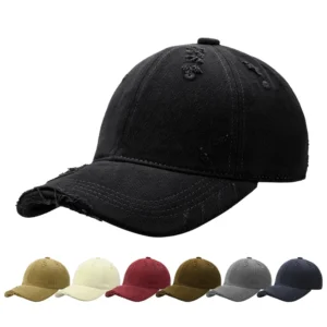 Custom High Quality Cotton 6 Panel Personalized Design Curved Brim Soft Top Cap Sport Gorras Distressed Washed Baseball Cap