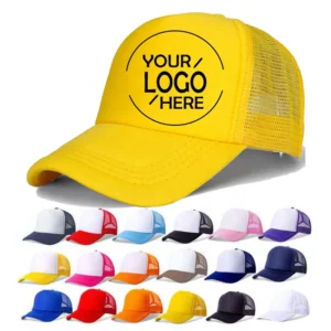 Wholesale Yellow Mesh Trucker Hat Rhinestone Baseball Cap