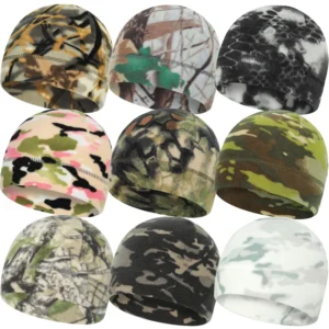 Custom Winter Warm Thermal Sports Cycling Helmet Liner Ski Hunting Watch Skull Cap Camo Fleece Beanie Hat