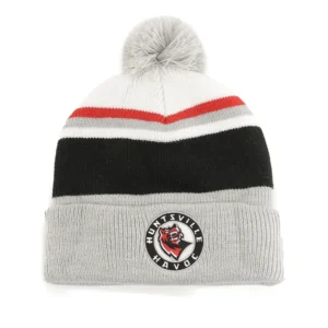 Custom Fashion Pom Embroidered Patch Logo Knitted Cap Winter Sport Beanie Hat
