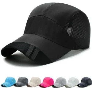 Quick Dry Cap Lightweight Running Hats Outdoor Airy Mesh Adjustable Sports Sun Hat UV Protection Hat for Men Women