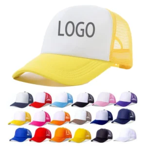 Custom Embroidery Patch Richardson 112 Yellow Trucker Hat Mesh Blank Snapback Hat Plain Net Baseball Dad Cap Sports Caps