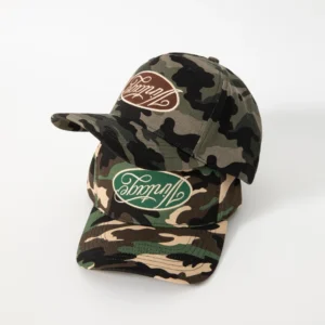 5 Panel Camo Embroidered Snapback Baseball Cap
