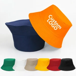 HB0001 Outdoor Summer Soild Color Unisex Fishing Cap Veracap Custom Orange Knit Cotton Fisherman Bucket Hat Hombre