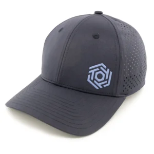 Custom Logo 6 Panel Polyester Laser Cut Hole Performance Sports Hat Baseball Cap