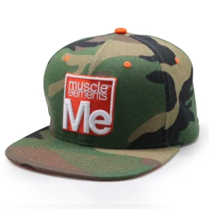 Custom Camo Sporty Outdoor Unisex Snapback Cap Logo Embroidery