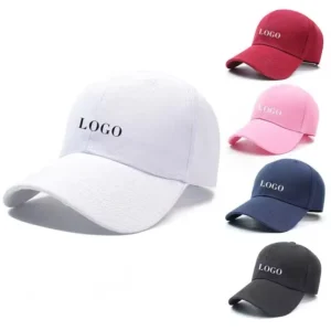 Unisex Custom Embroidered Logo Sporty Street Style Outdoor Cotton Canvas Common Fabric Visor Duck Cap Solid Color Baseball Cap