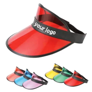 Factory New Retro Colorful Plastic Sun Visor Hat, Tourist Bingo Casino Dealer Costume Tennis Golf Visor for Women