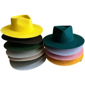 Fashion Fedora 100% Australian Wool Hats Men Design Your Ownwide Brim Fedora Hats for Men Accept Custom Wool Felt Hats