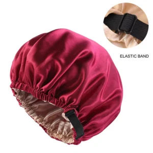 Custom Nightcap   Women   Adjustable   Double Layer   Reversible   Hair   Silk   Satin   Bonnet   Sleeping   Curly   Hair