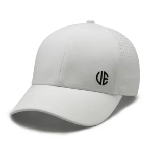 BSCI Unisex Classic Embroidery Logo 5 Panel White Cotton Hat