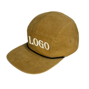 Hs07 Women Man Corduroy Flat Edge Baseball Embroidered Hip Hop Cap Logo Panel Blank Casquette Rope Hat