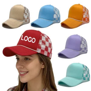 Mesh Premium Rope Checkerboard Trucker Hat