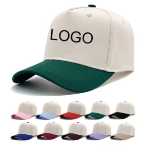 Custom Logo Embroidery High Quality Cotton 5 Panel Two Tone Snapback Baseball Caps