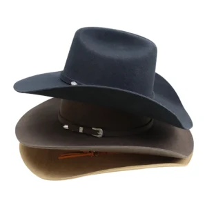 Peacock Blue Wool Fedora Hat Australian Wool Cowboy Ribbon Four Seasons