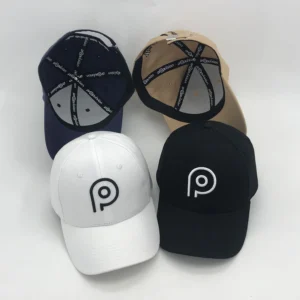 Unisex 6-Panel Cotton Baseball Hat with Custom Embroidered Logo High Quality Front and Back Letter Pattern