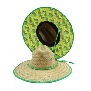 Lifeguard Straw Hats Wholesale Custom Beach Sun Hats Wide Brim