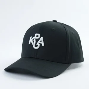 High Quality  Custom Structured Baseball Sports Cap for Adults Black Cotton Fabric Curved Embroidery Logo Outdoor Hat