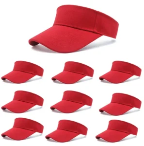 Wholesale Sports Dark Red Visor Hat Men Women Adjustable Clip Hat