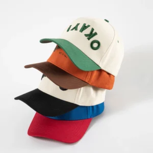 Hip Hop Retro Casual 5 Panel Hats Logo Puff Snapback Baseball Cap