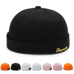 MIO Custom Logo Brimless Cap Adjustable Docker Hat