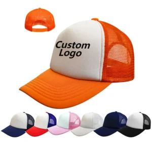 Custom Logo 5 Panel Mesh Truck Hat and Trucker Cap Veracap Customized 2 3 Tone 5 Panel 3d Embroidery Foam Trucker Hats Mesh Caps