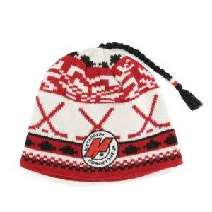OEM Custom Women Streetwear Jacquard Embroidery Patch Logo Knitted Cap Winter Beanie Hat