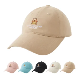 Custom Cute Guinea Pig Letter Embroidered logo Cotton Casual Baseball Cap for Men Women Autumn Winter Outdoor Sports Events