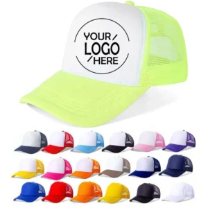 Wholesale Fluorescent Green Mesh Trucker Hat Rhinestone Baseball Cap