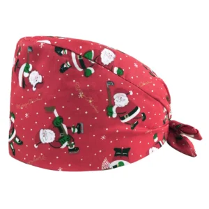 Comfortable Cotton Sweat-Absorbent Medical Surgical Hat Printed Operating Room Work Hat for Doctors Nurses Part Nursing Scrubs