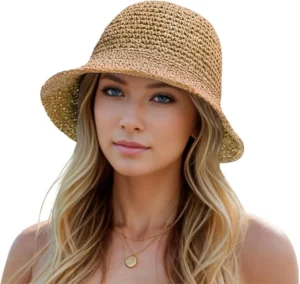 Womens Foldable Wide Brim Hat