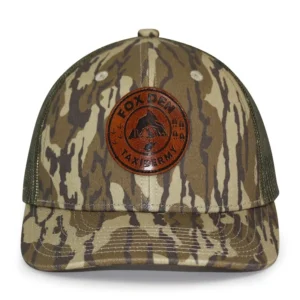 HN11 Custom Leather Patch Logo Camo Outdoor Snapback Mesh Trucker Hats