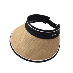 Summer Ladies Sun Visor Hat Wide Brim Empty Top Sunscreen Hiking Sports Straw Beach Visor Hats