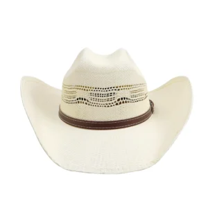 Wholesale Unisex Summer Sun Hat Striped Paper Straw Cowboy Cap