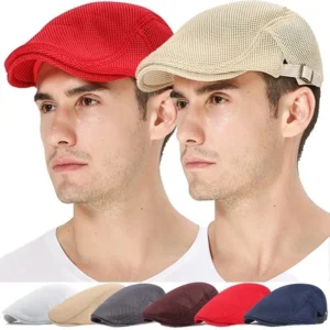 Summer Men Newsboy Ivy Hat Mesh Cabbie Golf Driving Sun Flat Beret