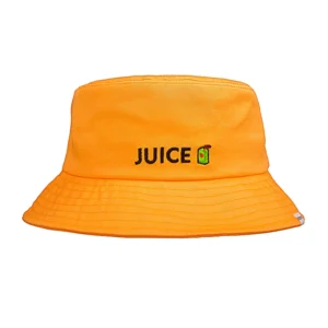 Orange Embroidered Cotton Bucket Hat Adult Outdoor Fisherman Hats Bulk