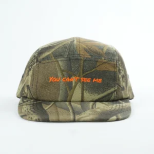 Wholesale New Camouflage Metal Buckle Hat 5 Panel Camp Hat Flat Bill Camo Blank Camping Camper Hat Caps Custom With Logo