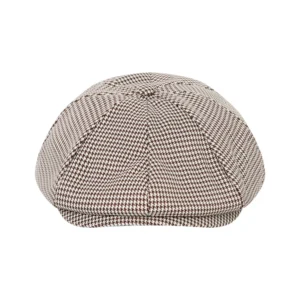 Autumn Winter Beret Retro British Lvy Cap Fashion Houndstooth Plaid Lvy Hat for Outdoor Casual