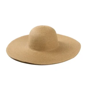 Fedora Hat Wide Brim Straw Hat Floppy Foldable Roll up Sun Protection Beach Hat