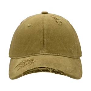 OEM Wholesale High Quality Custom LOGO 6 Panel Solid Dad Hat Cotton Washed Ripped Distressed Design Casual Denim Baseball Cap