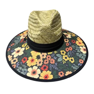 Wide Brim Straw Sun Hat Custom Logo Panama Design
