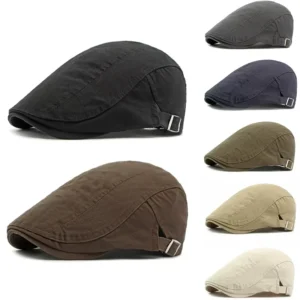 Custom Logo Men Women Classic Cotton Newsboy Cap Flat Hat Vintage Adjustable Casual Paperboy Lvy Gatsby Golf Cabbie Driving Hat