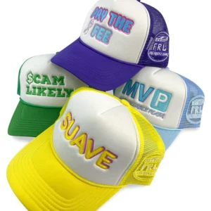 HN0002R Custom Print Logo Mesh Wholesale Plain 5 Panel Trucker Hat Premium Foam Trucker Hat