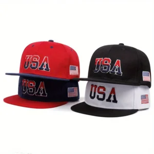 USA Embroidered American Flag Baseball Caps for Men Women Snapback Hat