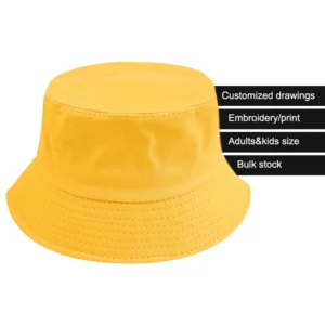 HB0001 Multi Color Soild Custom Logo Print Letters Embroidered Bucket Hat Full Customization Plain Blank Bucket Hats for Kids